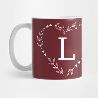 Letter L Flower Monogram Mug